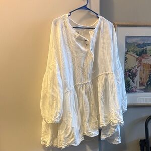 We The Free White Boho Blouse Size L